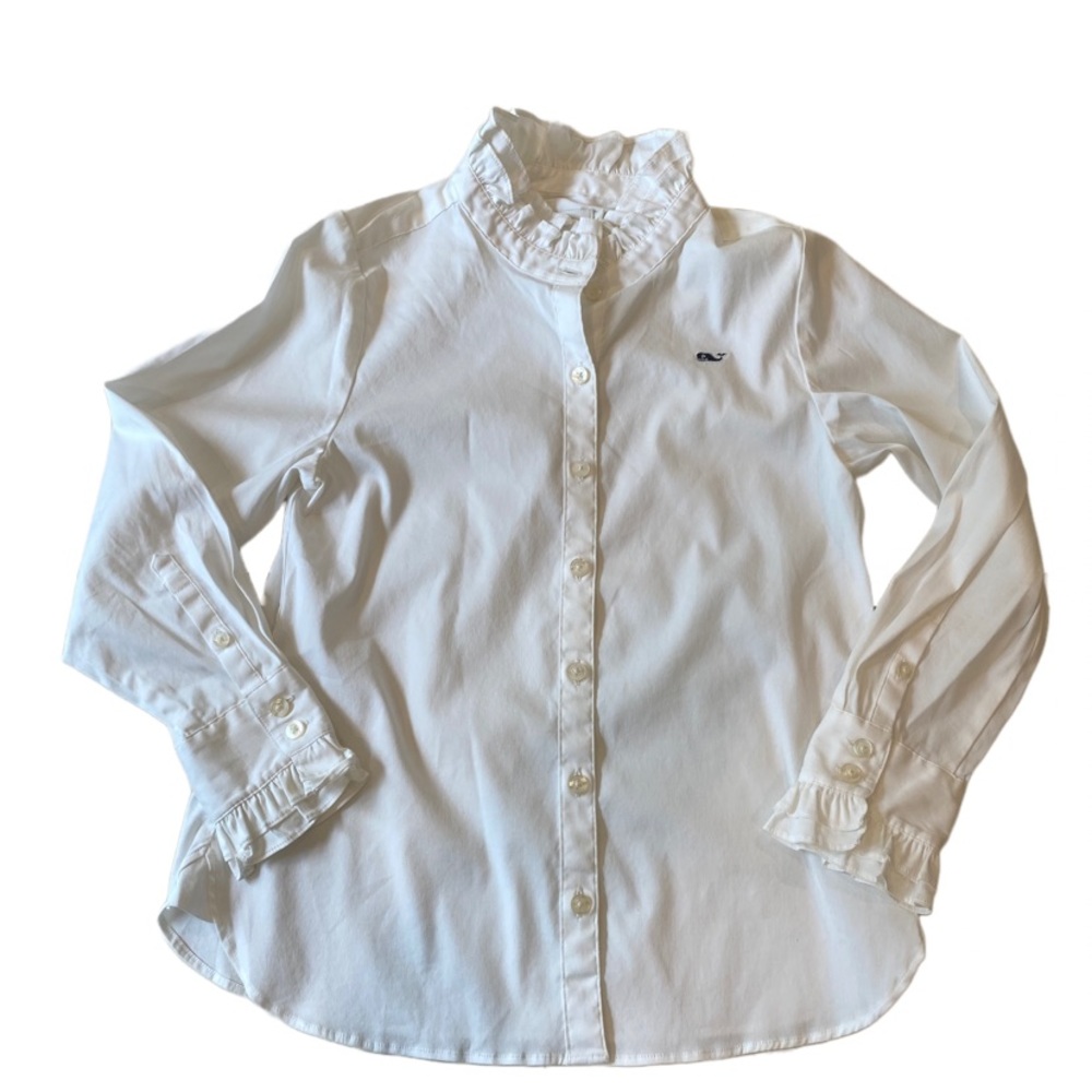 Vineyard Vines girls white shirt size 8